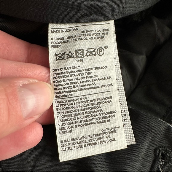 Banana Republic Black Brooke Plaid Pants Trousers NWT Size 6 High Rise Straight - Picture 10 of 17